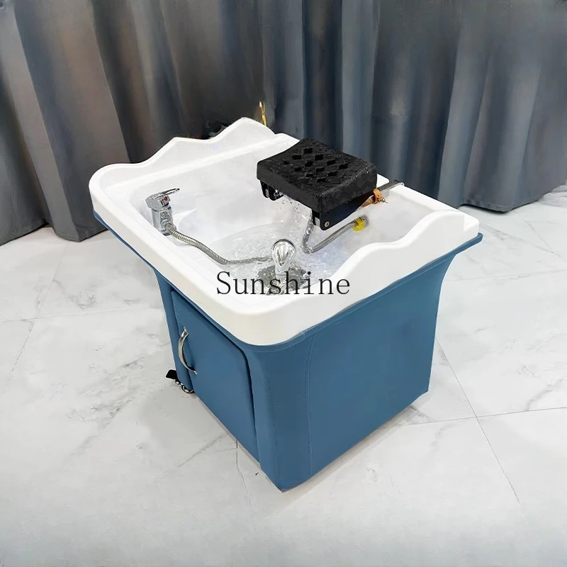 

Beauty salon hair salon uses shampoo constant temperature water circulation head therapy fumigation mobile head basin