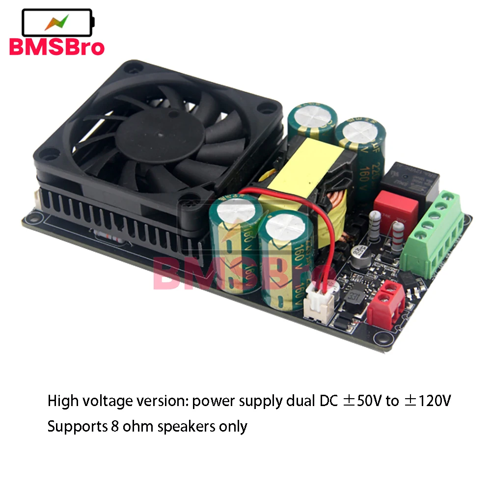 1000W IRS2092S Mono HiFi Digital Power Amplifier Board 4-8 ohm ±50V-±80V for Stage Car Karaoke Home Theater Subwoofer Speaker