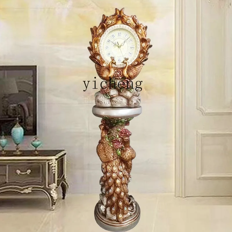 Zk Living Room Floor Phoenix Clock Simple Fashion Clock New Home Home Retro Vintage Creative Clock