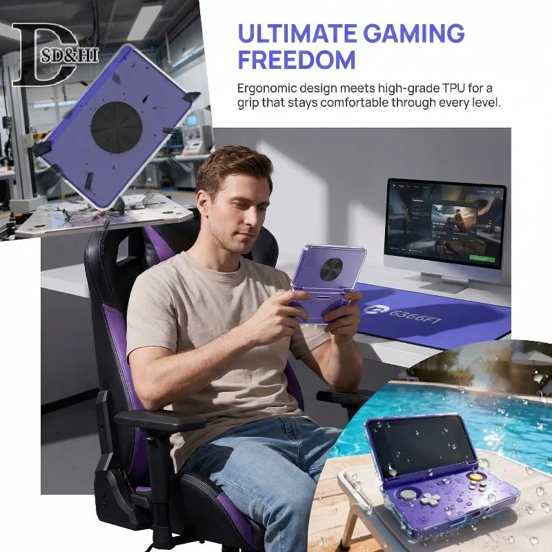 Capa protetora anti-queda para celular, 1 peça, tpu, transparente, console de jogos, acessórios de proteção para retroid pocket flip 2