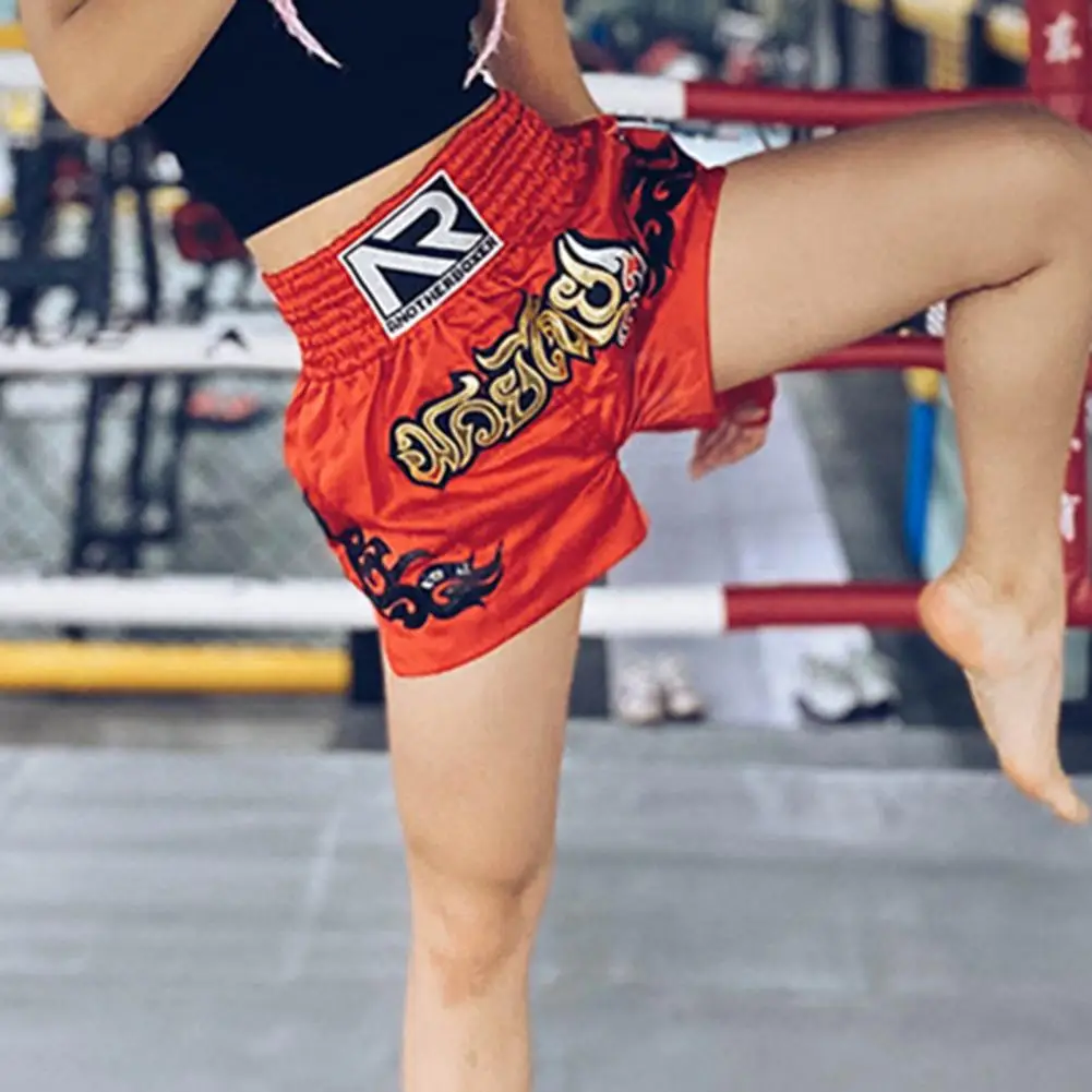 Adults Kids Muay Thai Cord Design Kickboxing Shorts Boys Girls Martial Arts Shorts Boxing Short Pants Sports Fighting Shorts