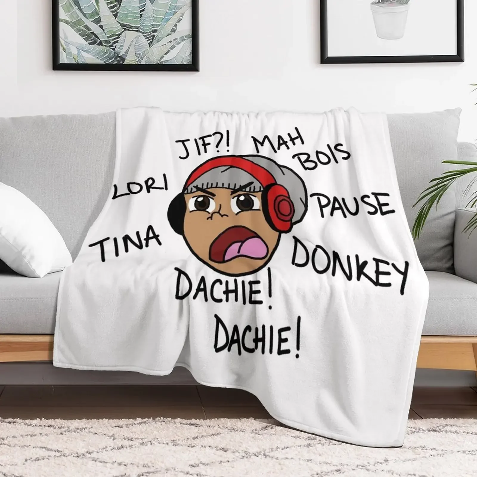 

Dashie YT Throw Blanket Cute Fashion Sofas Blankets