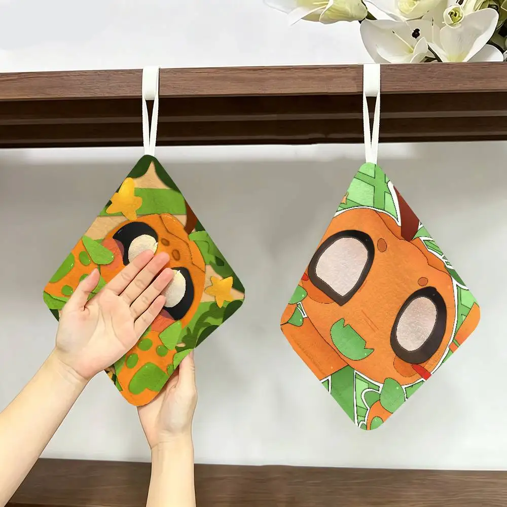 Gourdy D-Dandys W-World Household Hanging Towel, Polyester Cotton Hand Wiping Towel, Sturdy for Bathroom Bedroom