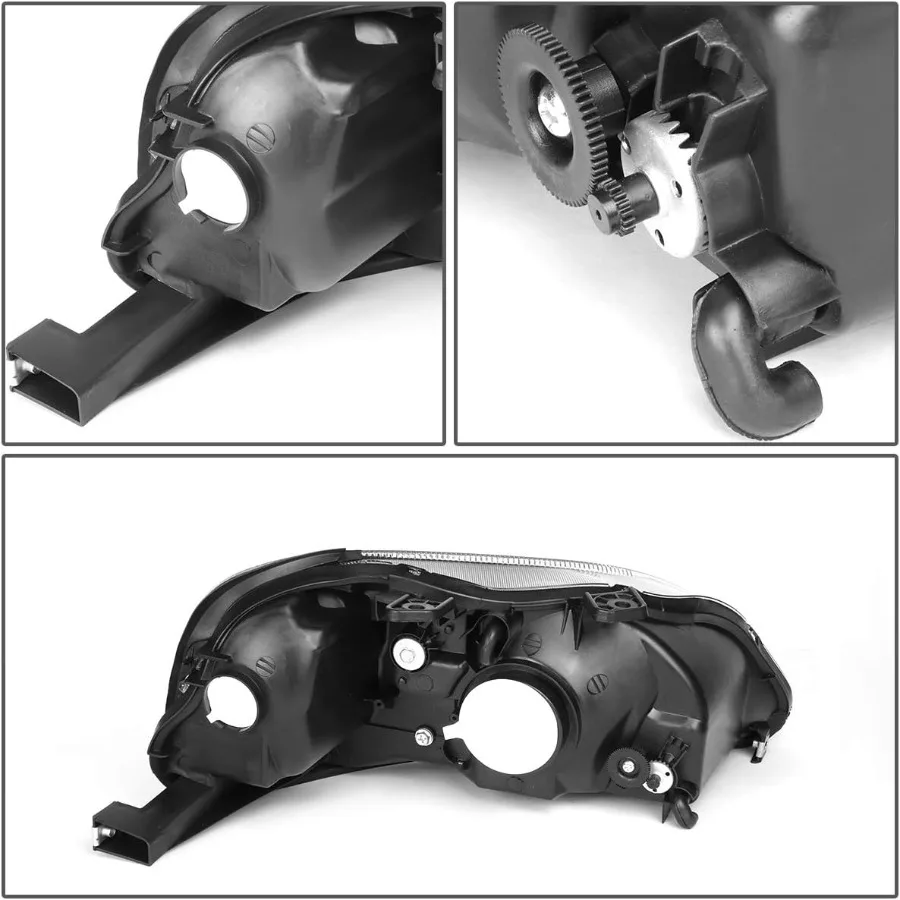 مجموعة مصابيح أمامية متوافقة مع 9900 Honda Civic Black Amber لتعزيز رؤية القيادة الليلية والجمالية الحديثة