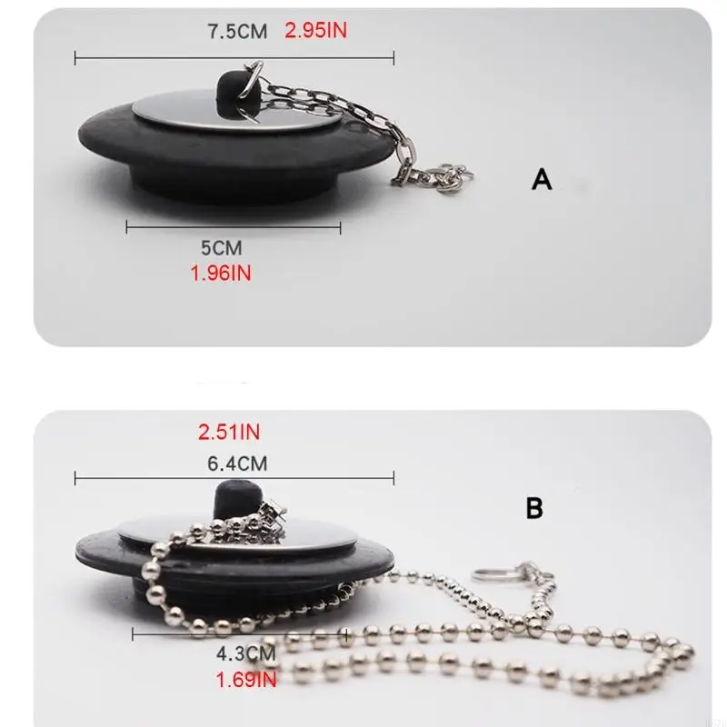 367D Universal Kitchen Sink Stopper -Garbage Disposal Plug Sink Sink Plug Steflical Steel and Rubber 1pc