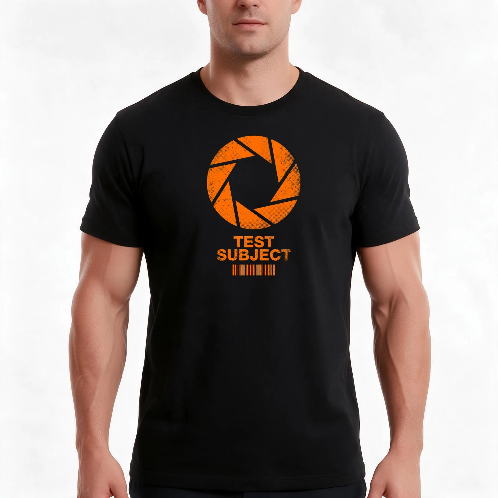 Test Subject - Orange T-Shirt, Summer Casual Cotton Tee, Oversized Streetwear Tops, Vintage Graphic Print, Unisex Men Women