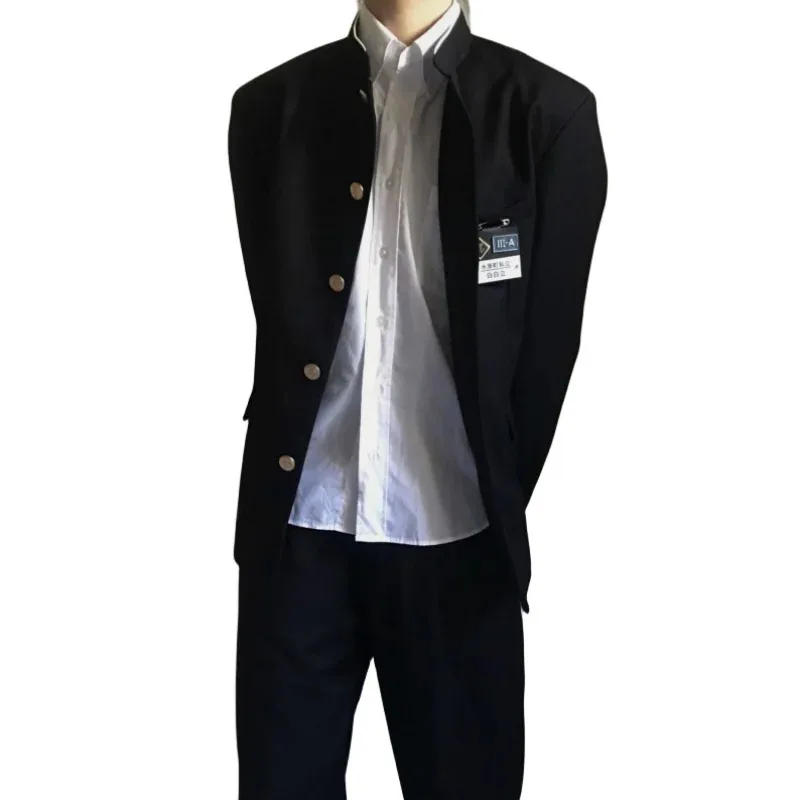 

2233 Japanese Movie New Crows Zero Uniform High School Coats JK Black Suit College Style Men Women Jacket Set Cosplay