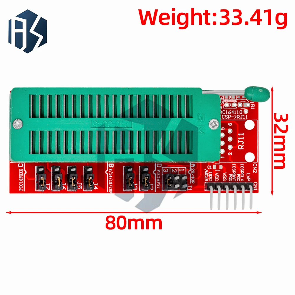 PICKIT3 KIT3.5   PIC KIT3 PICKIT 3 Programmer Offline Programming PIC Microcontroller Chip +PIC Programmer adapter seat