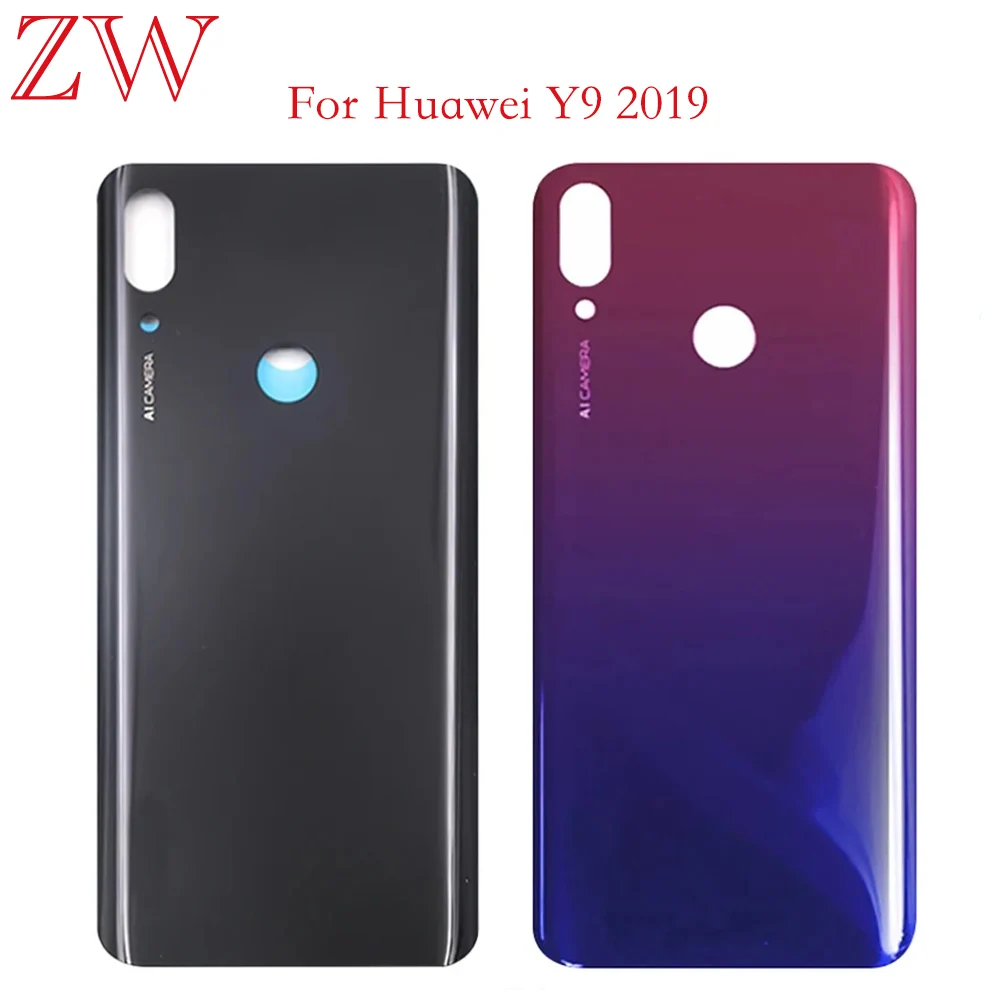 New Y9 2019 Battery Housing Case For Huawei Y9 2019 JKM LX1 LX2 LX3 Battery Back Cover 3D Rear Door Glass Panel Replacement