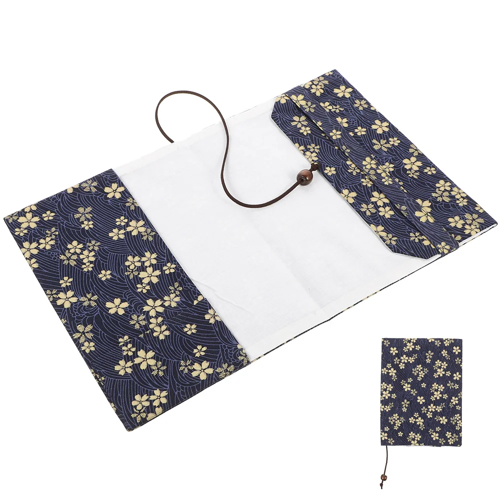 A6 Decorative Book Sleeve Gold Foil Printed Fabric Cover Reusable Protective Book Cover for Hardcover Textbooks