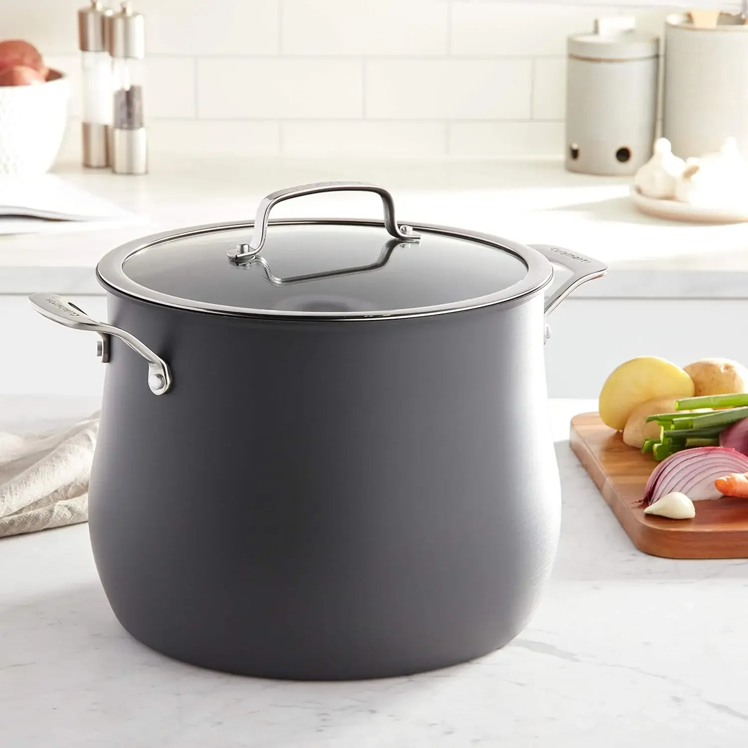 Quart Stockpot, Hard Anodized Contour Stainless Steel w/Cover, 6466-26