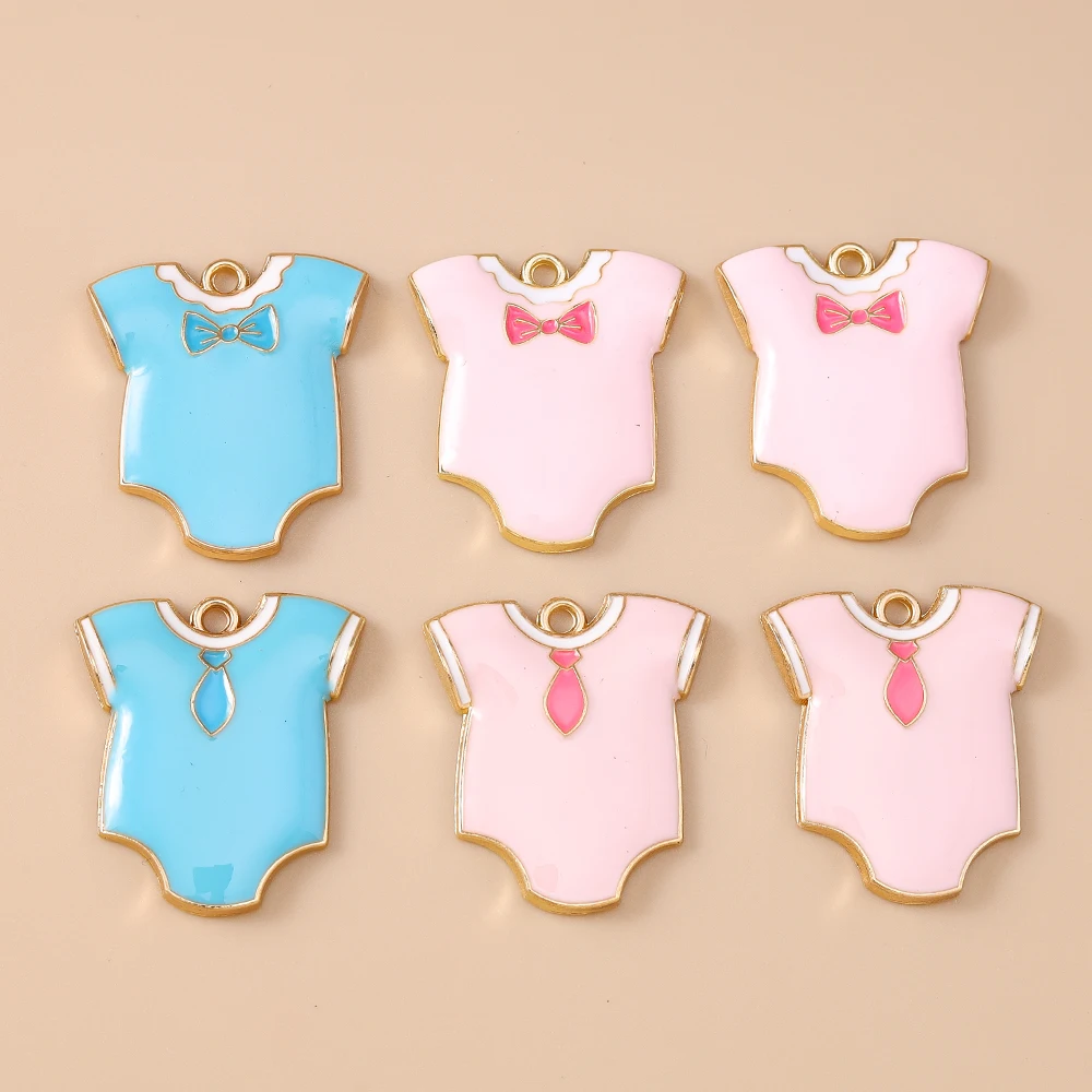 Leslie 10 قطعة ملابس الطفل لطيف زجاجات تستخدم في الرضاعة قدم الجوارب مريلة المعلقات ل سوار ذاتي الصنع قلادة صنع المجوهرات الإكسسوارات