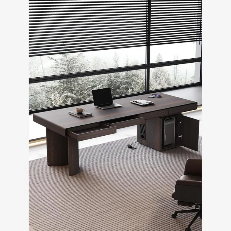 Italian minimalist desk solid wood adult home lamp luxury study living room office electricity