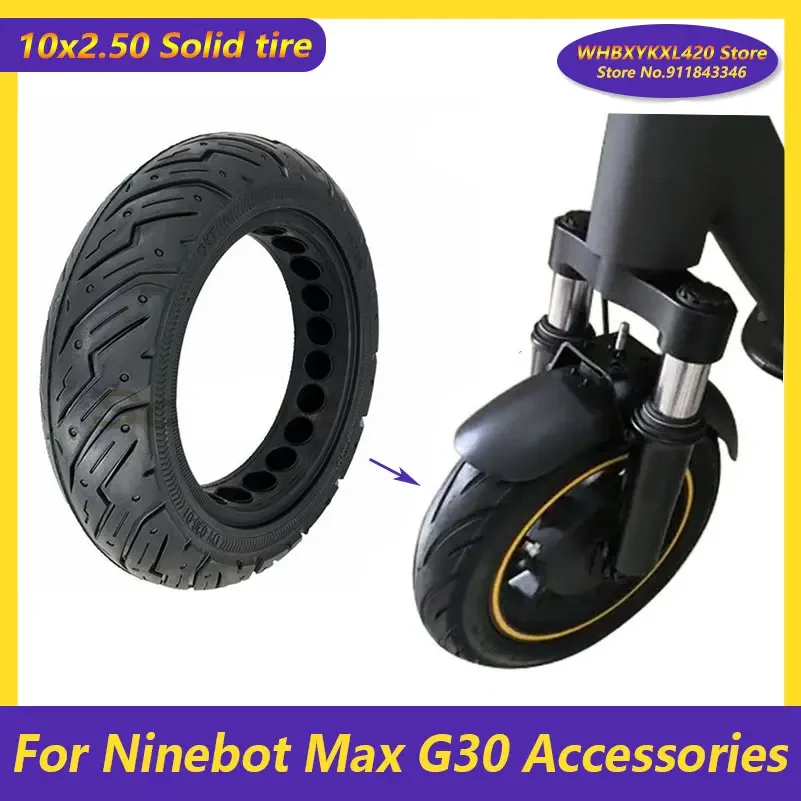 10 Inch Durable Tire for Ninebot Max G30 Scooter Tyre Solid Tires Non-Pneumatic  Damping s Wheel Electric scooter tires