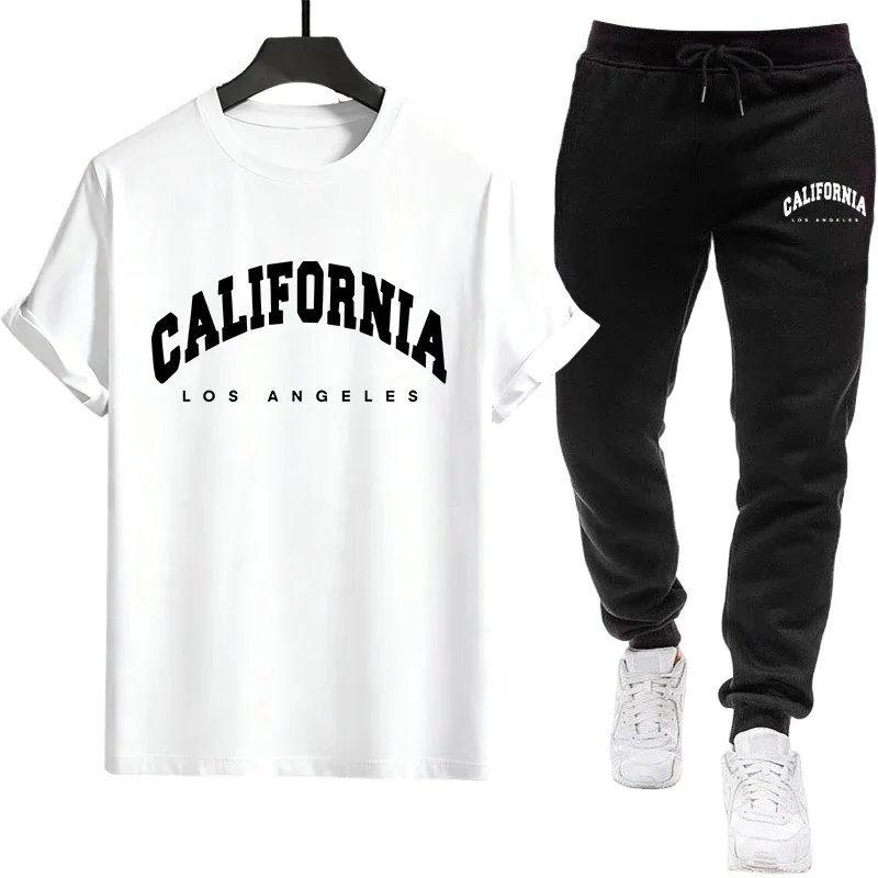 

Летний мужской спортивный костюм для активного отдыха 2026: хит продаж, повседневный комплект для бега – футболка с коротким рукавом и качественные спортивные брюки.