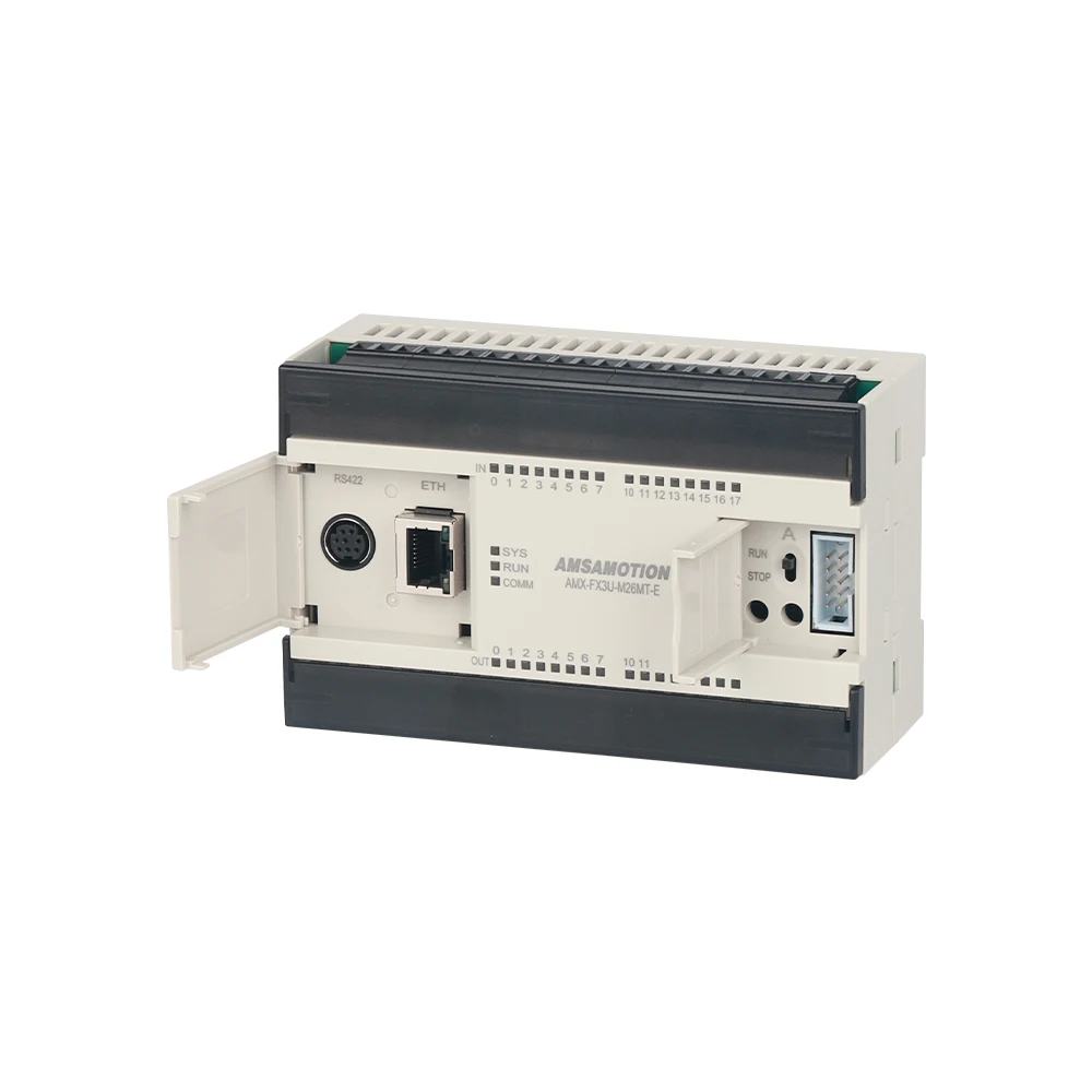 FX3U Ethernet PLC FX3U-M26MR-E FX3U-48MR dla Mitsubishi programowalny sterownik logiczny przekaźnik tranzystorowy analogowy