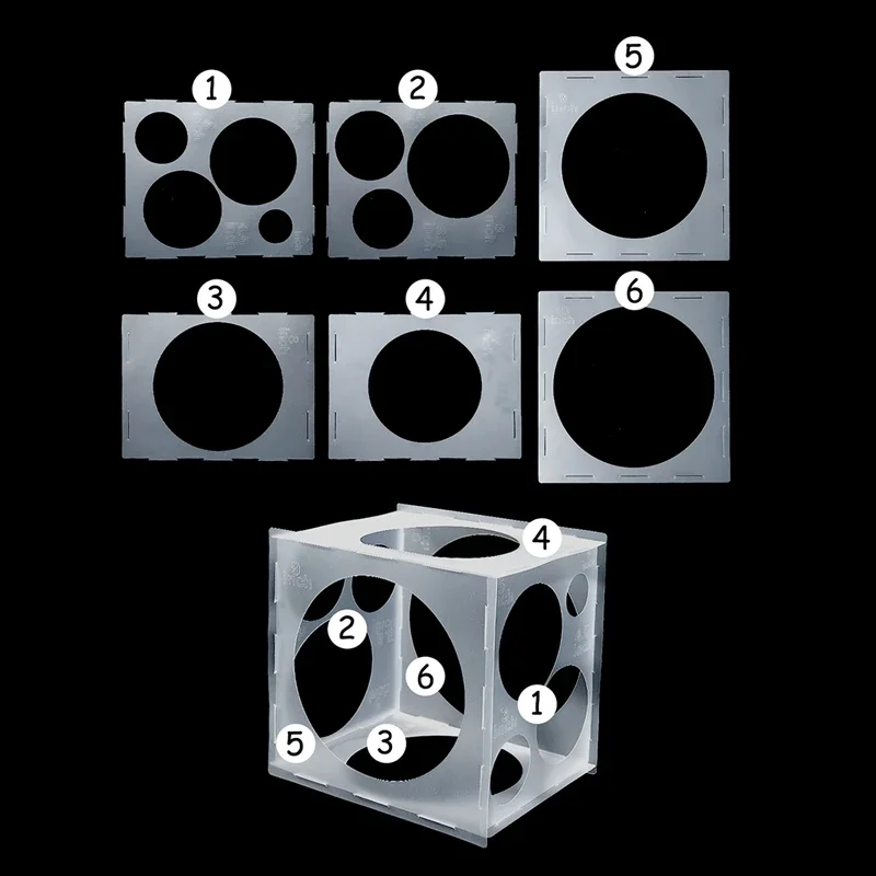 1 Satz 11 Löcher Plastik ballon Sizer Box, minimalist isches klares Ballon messwerk zeug für Party ballon dekoration, Party bevorzugung – Detail 1