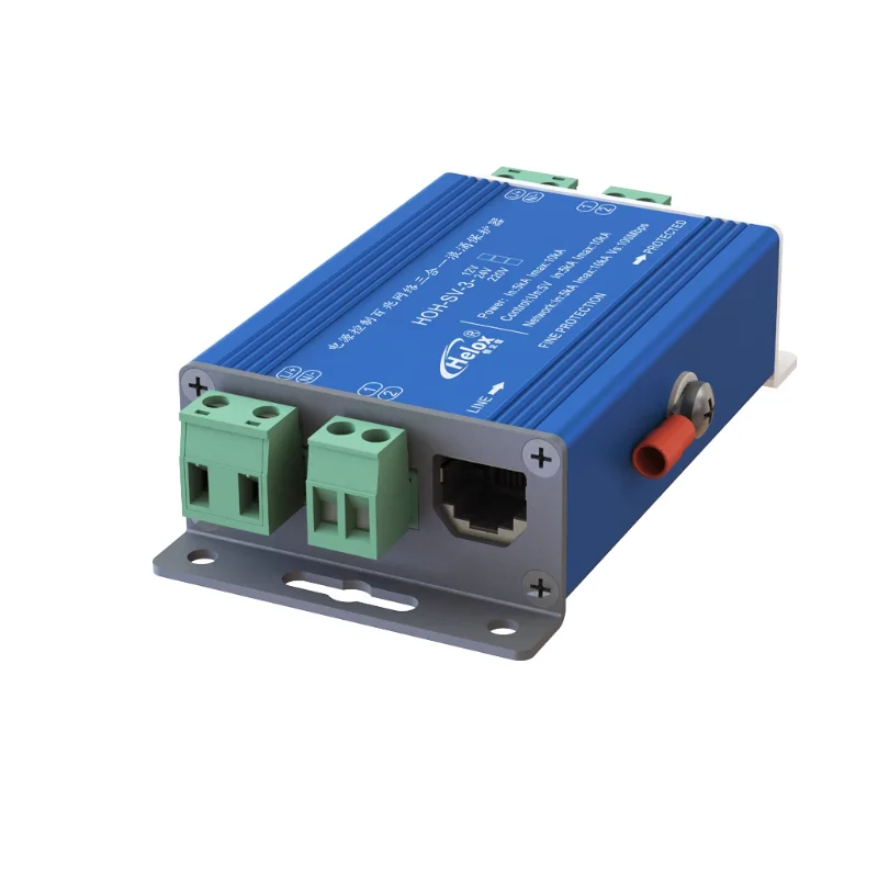 Three in one lightning arrester power control 100Mbps network three in one surge protector HOH-SV-3