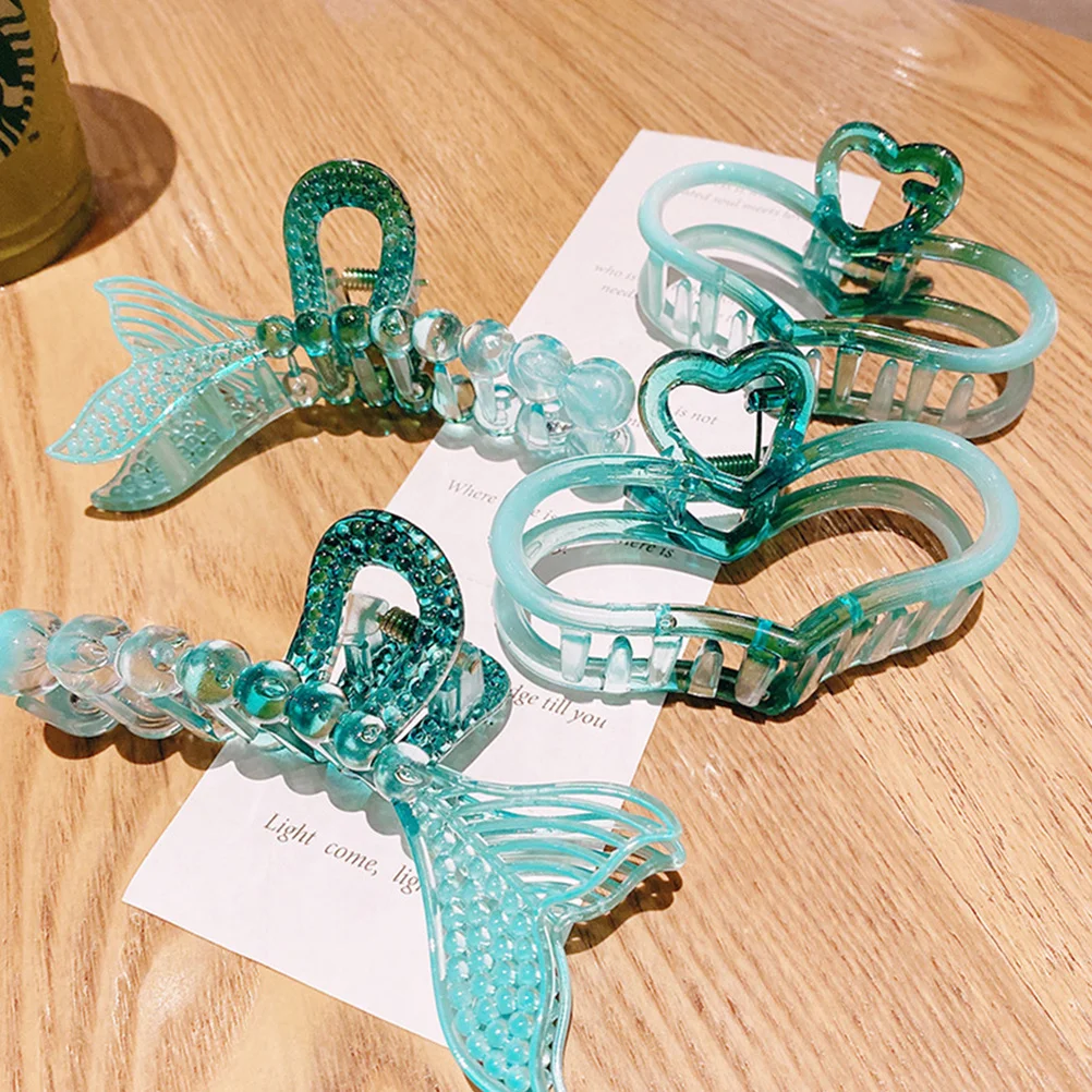 

2pcs Shark Clip Accessories For Women Fashion Claws Simple Anti-Slide Ponytail Holder Durable Hair Barrette Hair Styling Tool