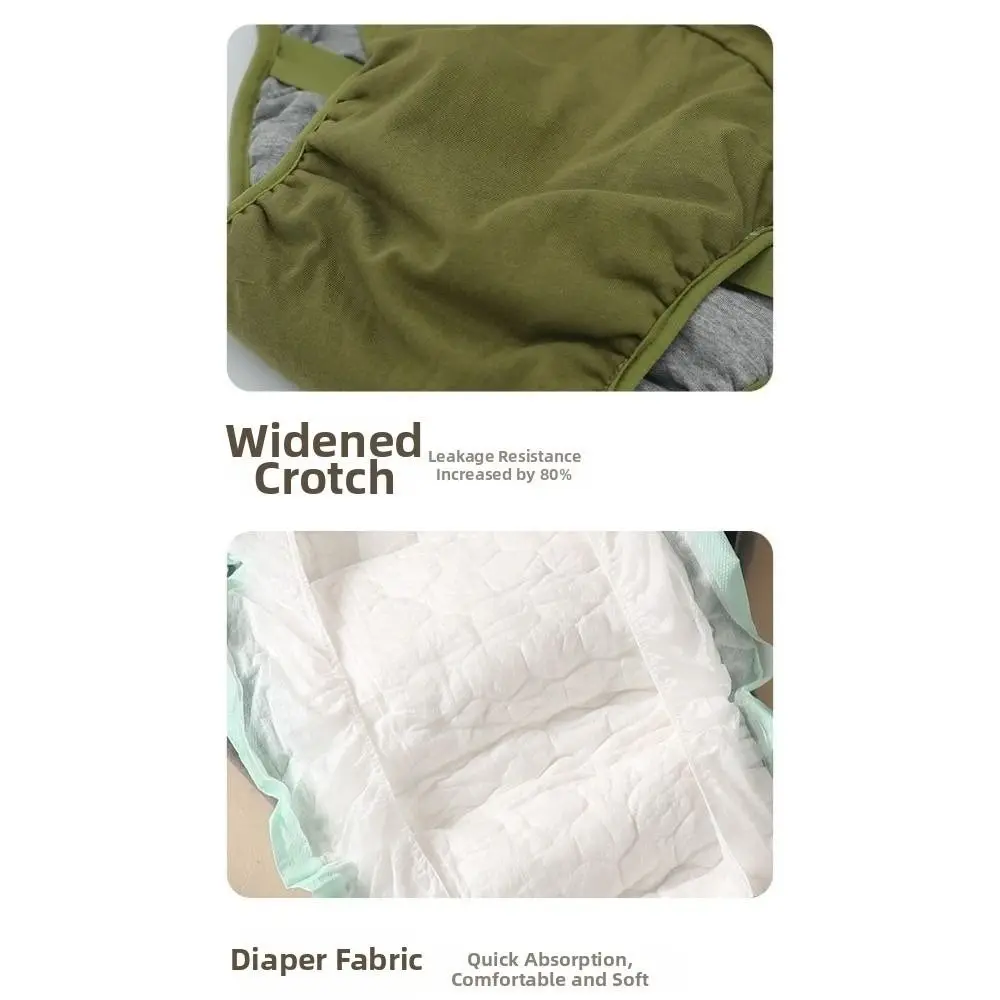 

Antibacterial Graphene Adult Diaper Pants Adjustable Skin-Friendly Washable Diaper Reusable Soft Incontinence Underwear