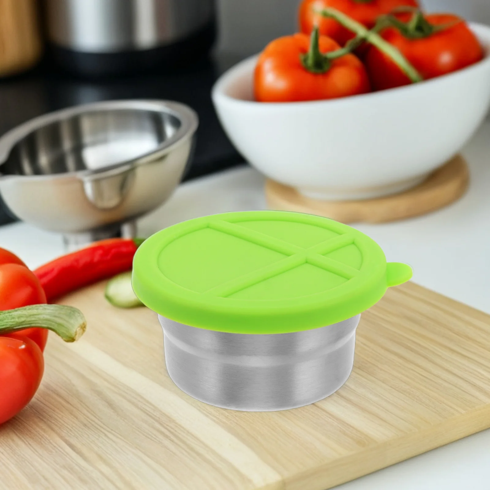 

1pcs Stainless Steel Food Storage Container 90Ml Airtight Leakproof Snack Sauce Meal Prep Kids Lunch Coffee Tea