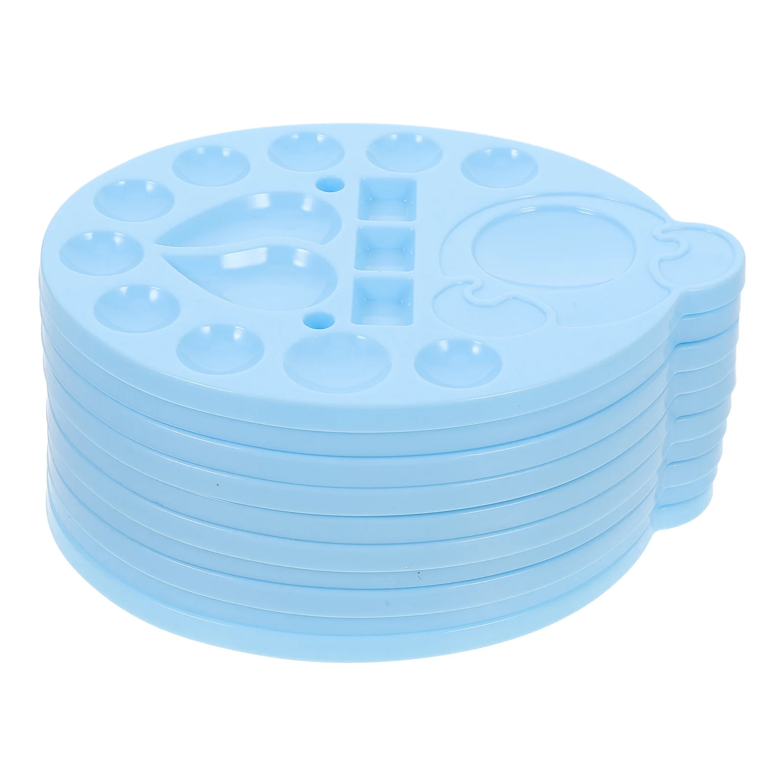 

10Pcs Mixing Palette Watercolor Paint Accessory Portable Lightweight Paint Mixing Plates Lovely Sheep Design Easy Clean Painting