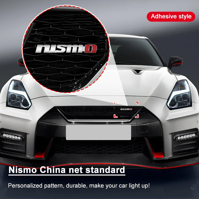 NISMO Fashion Autoaufkleber Frontgrill-Emblem Kühlergrill-Abzeichen Aufkleber für Nissan Nismo Qashqai Teana X-Trail T32 T31 Tiida Juke – Detail 10