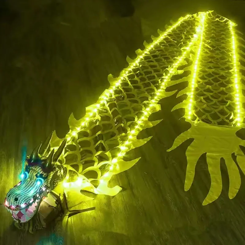 

3/5 м светодиодный светильник для танца дракона, китайский забавный фитнес-дракон, новогодние традиции, мероприятия, представление, фестиваль, подарки Wu Long Toys