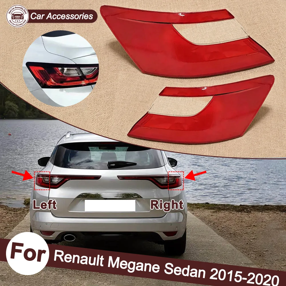 

Car Rear Taillight Shell Brake Lights Shell Replacement Auto Rear Shell Cover Mask Lampshade 2015-2020 For Renault Megane Sedan