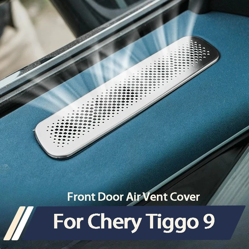 For Chery Tiggo 9 2025 2026 Car Front Door Upper Air Outlet Protective Cover Hood Dustproof Anti Blocking Auto Accessories