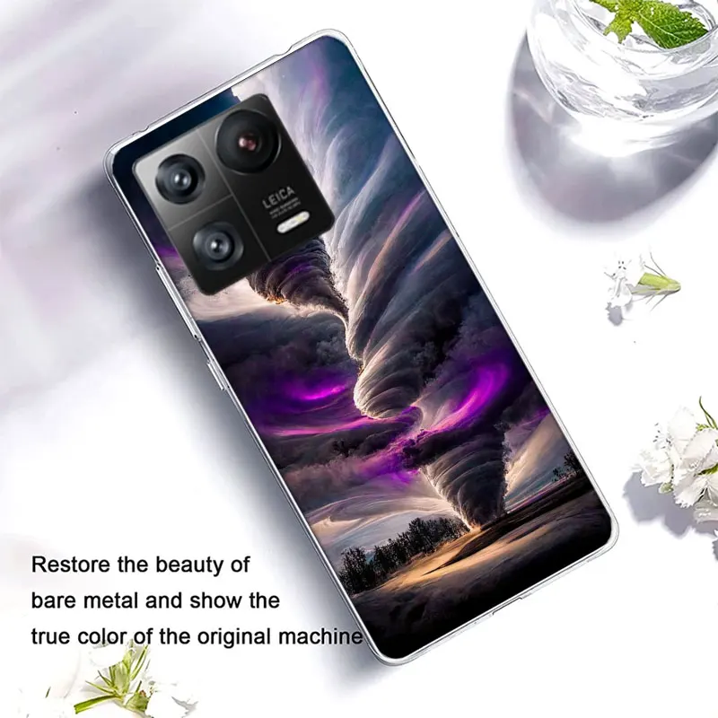 Roaring Tornado Clear Luxury For Xiaomi Poco X7 Pro Mi 14 13 12 12T Pro 11 11T 11i 10 10T 9 8 Lite 6X 5X A3 CC9E A2 A1 Phone Cov