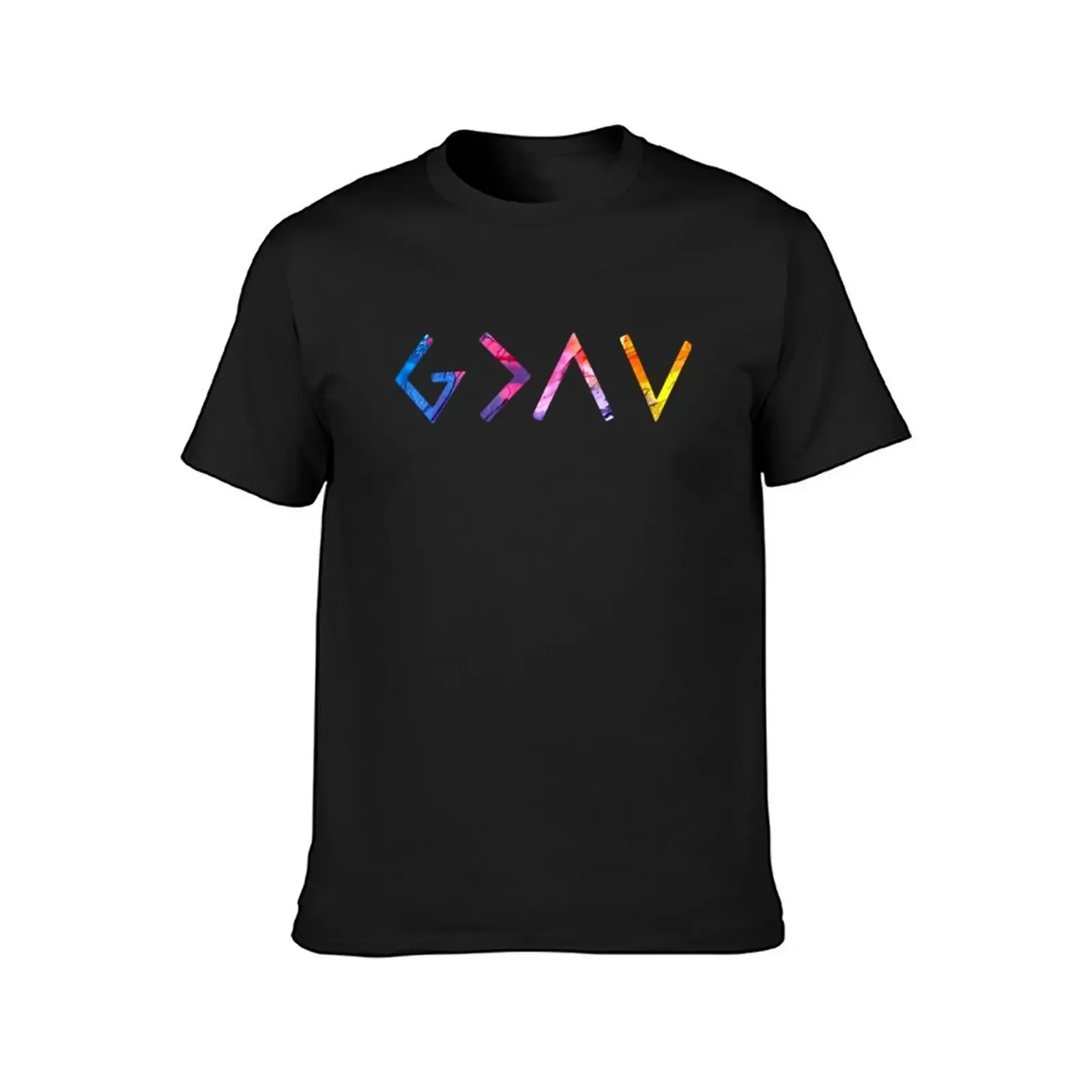 Christian Quote - God is greater than the highs and lows - Christian Design T-Shirt anime figures blacks plain t shirts men