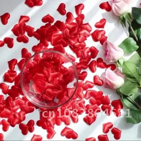 

100pcs Heart Shaped Love Sponge Petals Throwing Handmade Red Rose Petals Bride Wedding Valentine's Day Birthday Party Decor