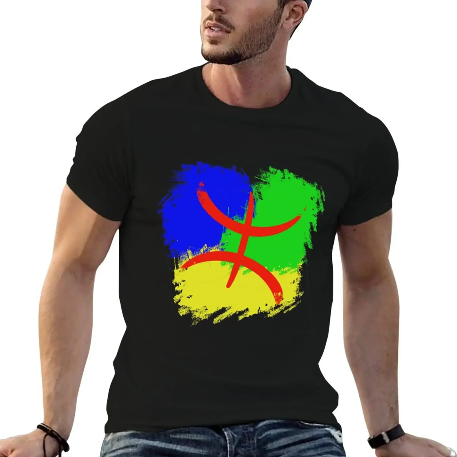 

Berber Flag, Amazigh Flag T-Shirt animal prinfor boys customs man clothes customizeds men t shirts