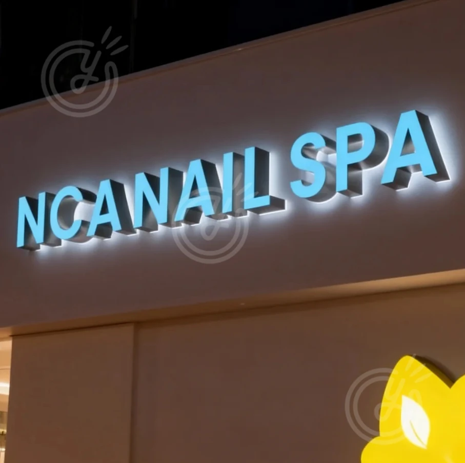 Custom Outdoor Sign Letters Business Logo Metal Backlit 3D Storefront Acrylic Reception Advertising Clinic Led Neon House Bar