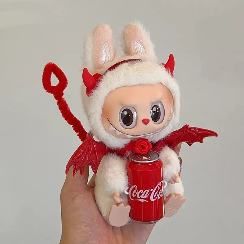 

For Labubu Clothes Red Wings Doll Clothes Red Dress Cute Set DIY Changing Wings with Hair Hoop Gift Fashion Decoration