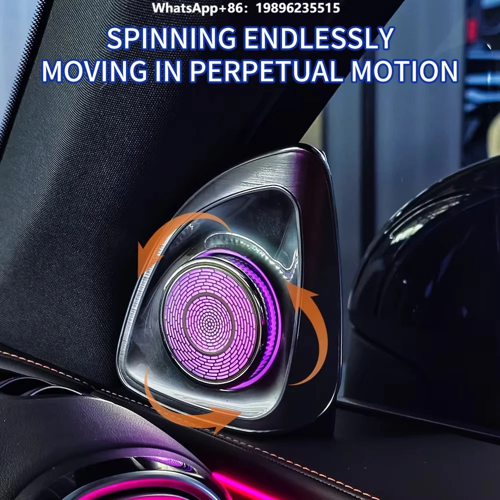 New Arrivals W254 Perpetual Rotation 4D Tweeter for GLC-class 2023-2025 Continuously Speaker LED Horn ABS 64 Colors