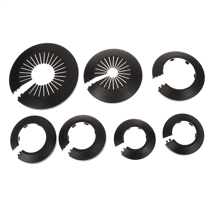 2/4PC Black/White Wall Duct Faucet Accessories Radiator Pipe Collars Cover Floor Decorative Radiator Escutcheon Water Pipe Cover