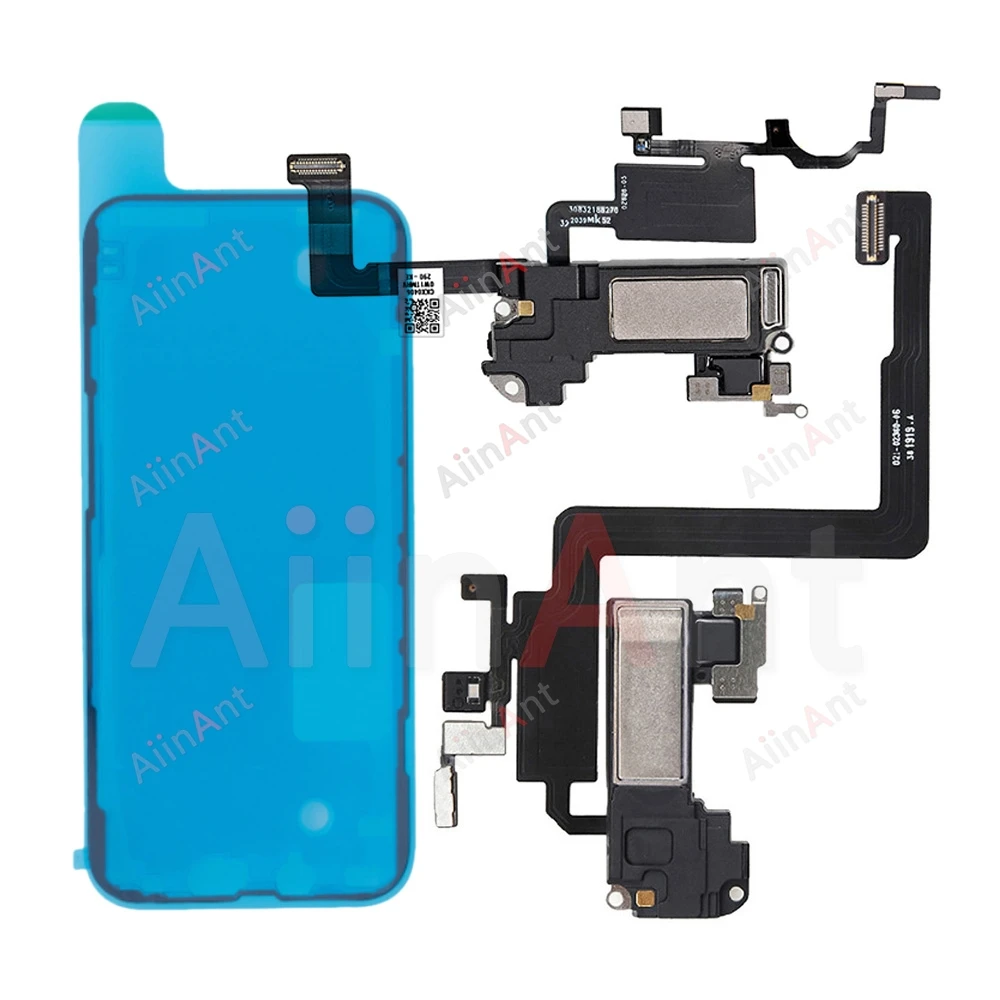 Waterproof Sticker + Flex For iPhone 11 Pro X Xr Xs Max 7 8 Plus Phone Top Proximity Sensor Ear Earpiece Speaker Flex Cable