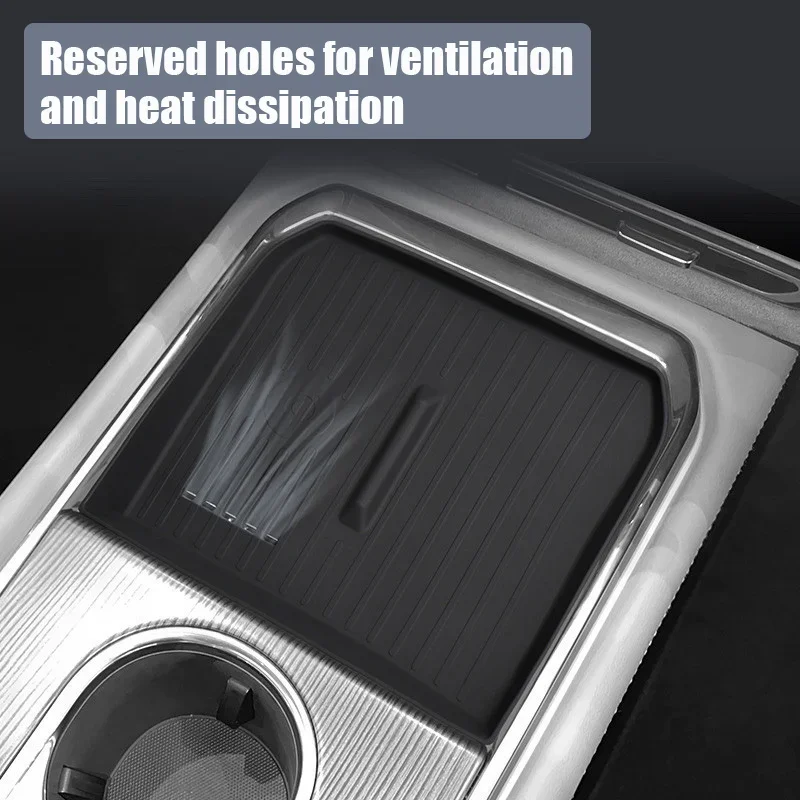 Wireless Charging Pad For Mazda 6e EZ-6 2024 2025 2026 Silicone Protector Mat Storage Box Dustproof Mat Car Interior Accessories