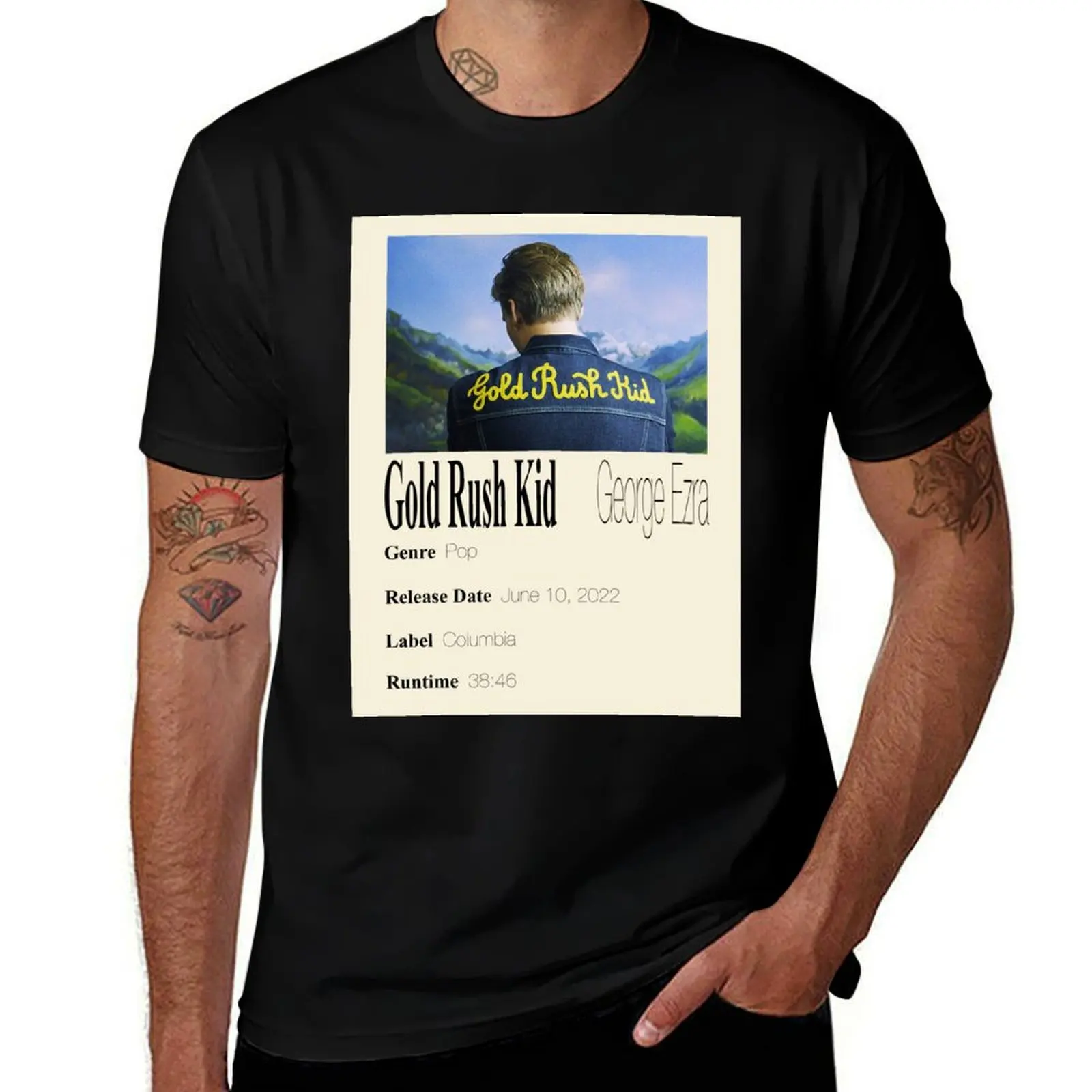 Gold Rush Kid Poster T-Shirt Relaxed Fit Casual Short Sleeve Top T-Shirt