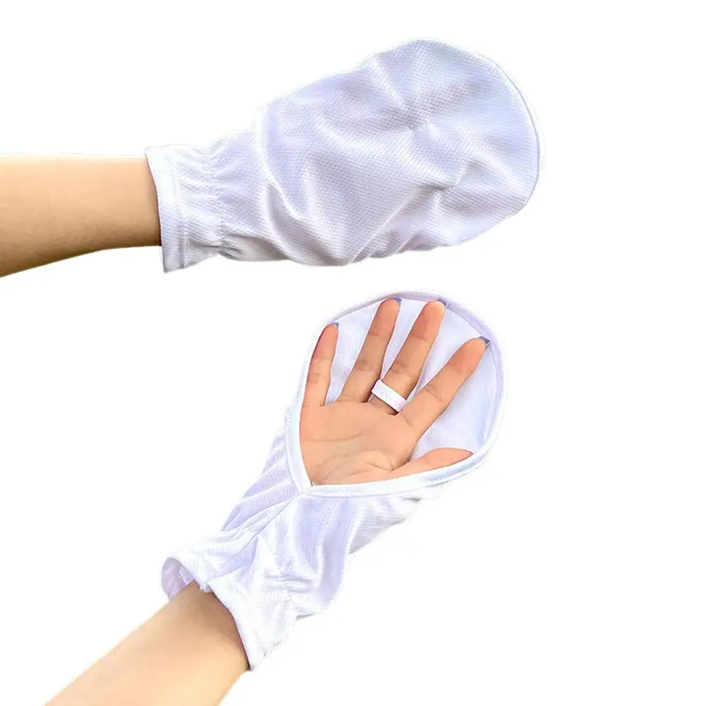 1Pair Sunscreen Protection Gloves Women Summer Ice A Nti-sunburn Driving Gloves Cooling Mesh Breathable Thin Wrist Arm Cuffs New