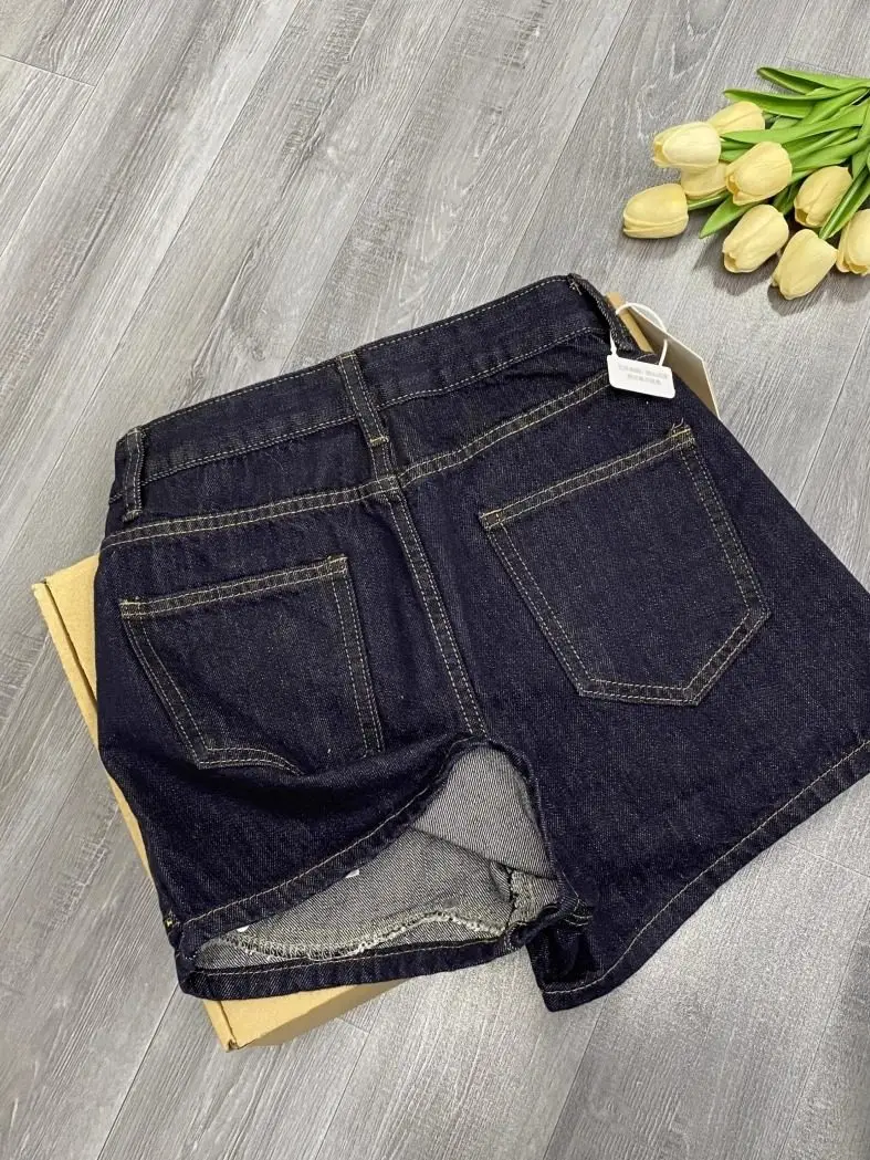 Women's Dark Blue Jeans Shorts A-Line Mini Hot Cowboy Pants Y2k Gyaru Oversize Short Jeans High Waist Micro Shorts Summer 2026