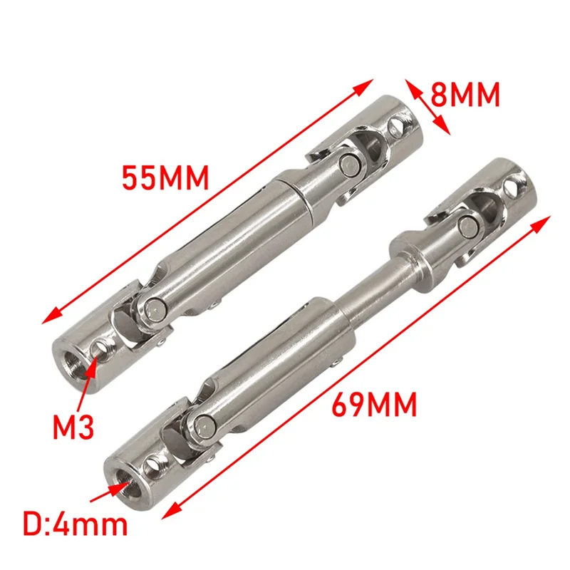 N84R RC Car Upgrade Front And Rear Drive Shaft Kit For 1/12 MN98 MN99S RC Car Accessories