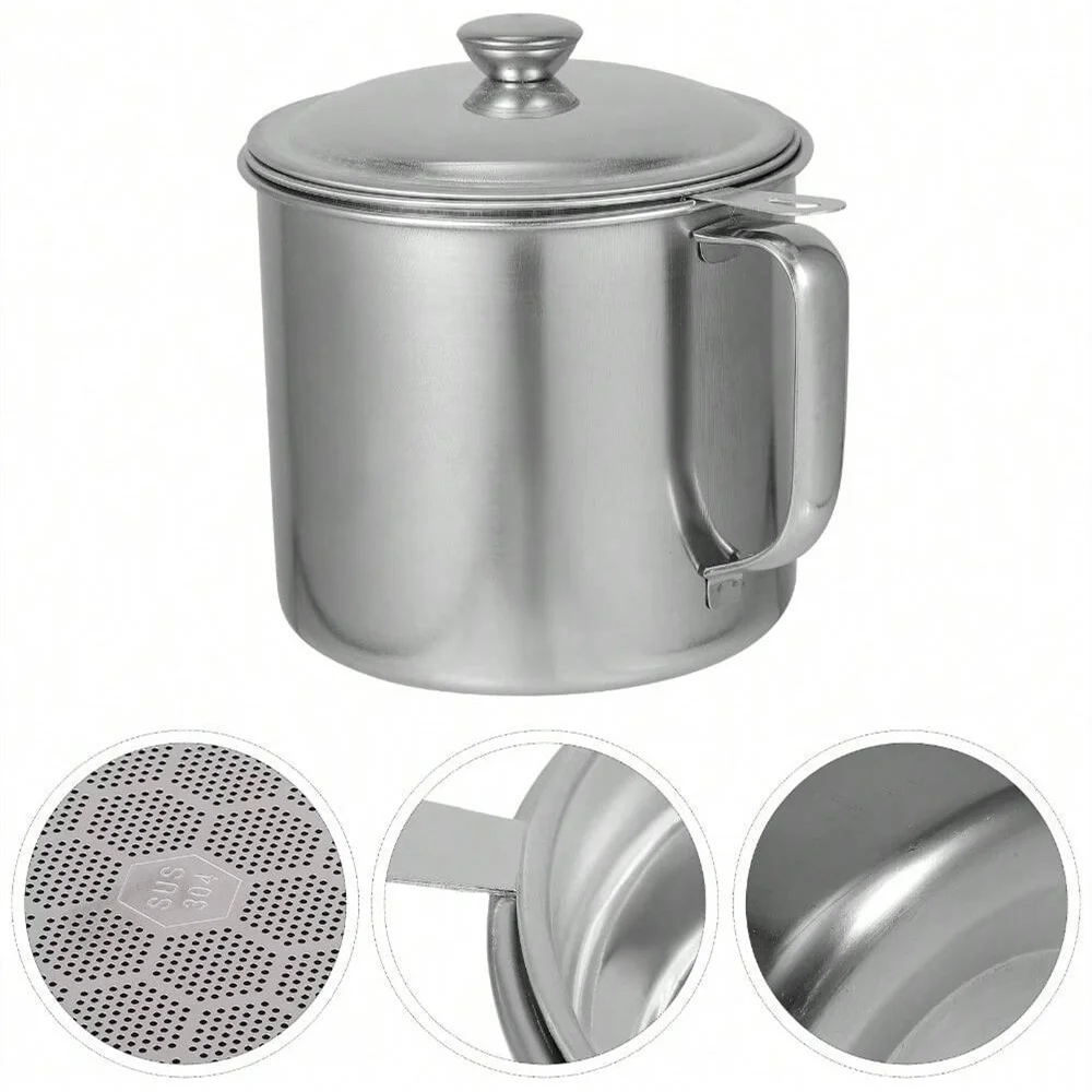 1.4L Stainless Steel Oil Dispenser Bottle Dishwasher Safe Glass Bottle SUS 304 Stainless Oil Bottle / Cruet