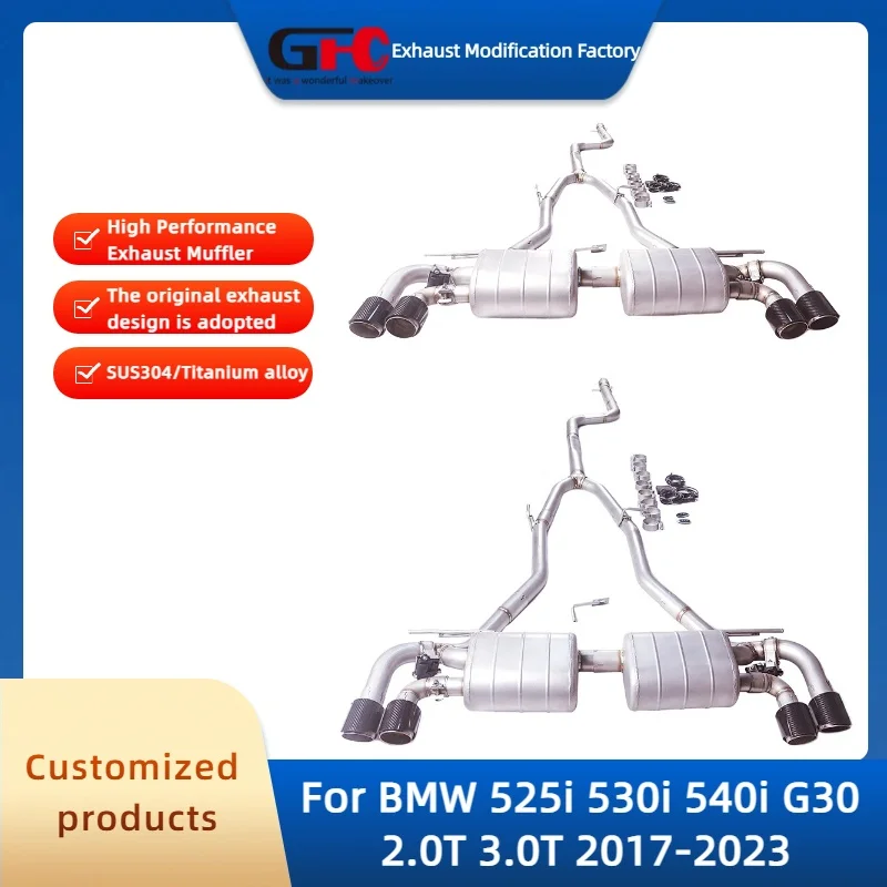 

Выхлопная система GFC Valvetronic для BMW 525i 530i 540i G30 2.0T 3.0T 2017-2023, высокопроизводительный глушитель с клапаном из нержавеющей стали 304