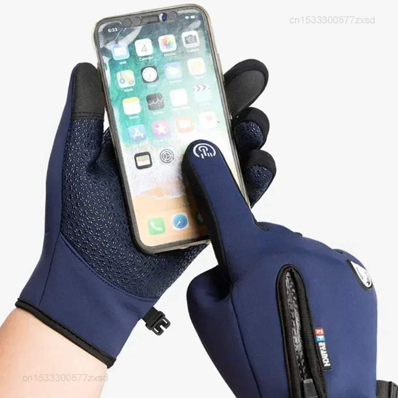  Winter Thermal Gloves Ski Finger Touch Screen Gloves Waterproof Windproof Outdoor Sports Warm Cycling Gloves for Running