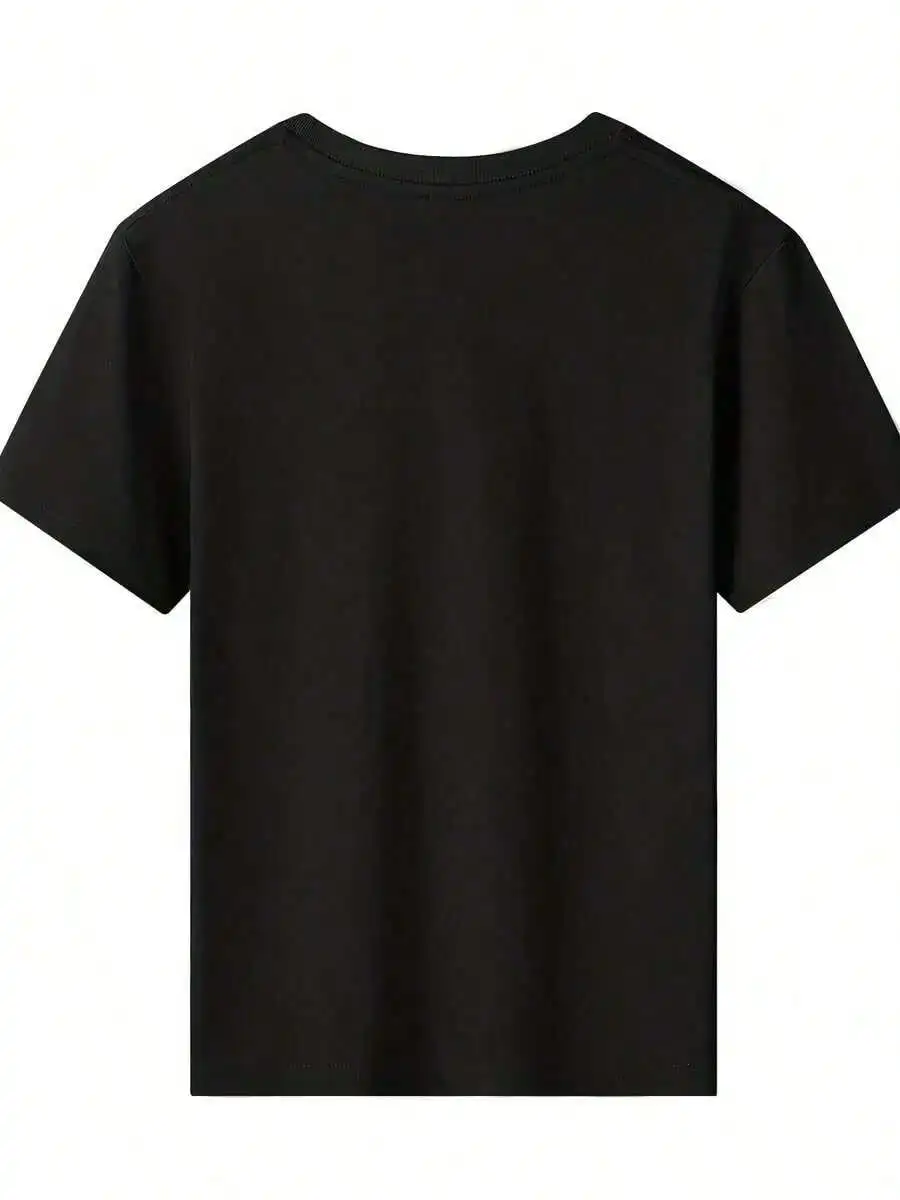 Women's Teacher Pencil Print Graphic Tee, Casual Summer Tops For Teachers & Moms