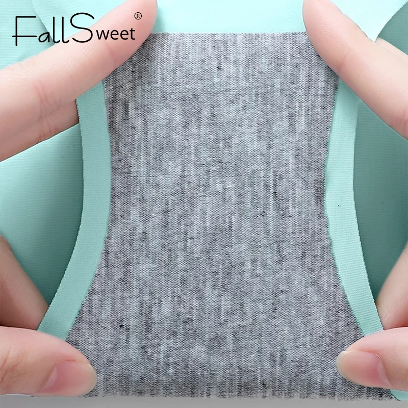 FallSweet 7PCS Seamless Ice Silk Panties for Women Plus Size Mid-Waist Briefs Soft Comfortable Breathable Underwear Lingerie image 4