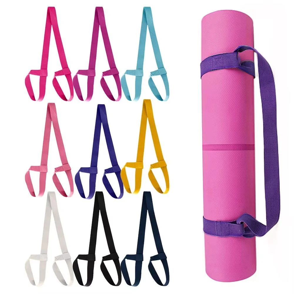 High Quality Yoga Mat Strap Belt Adjustable Sports Sling Shoulder Carry Belt Exercise Stretch Fitness Elastic Yoga Belt gallery 3